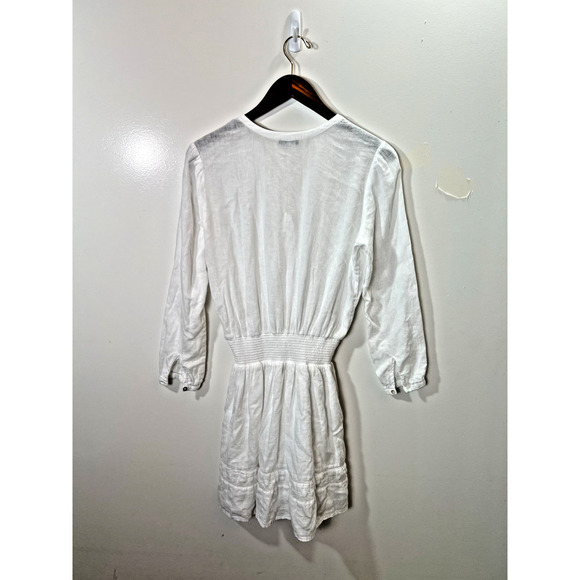 Rails Women’s Linen Blend Dress Size XS White Coachella Beachy Boho Cottagecore - Picture 2 of 8